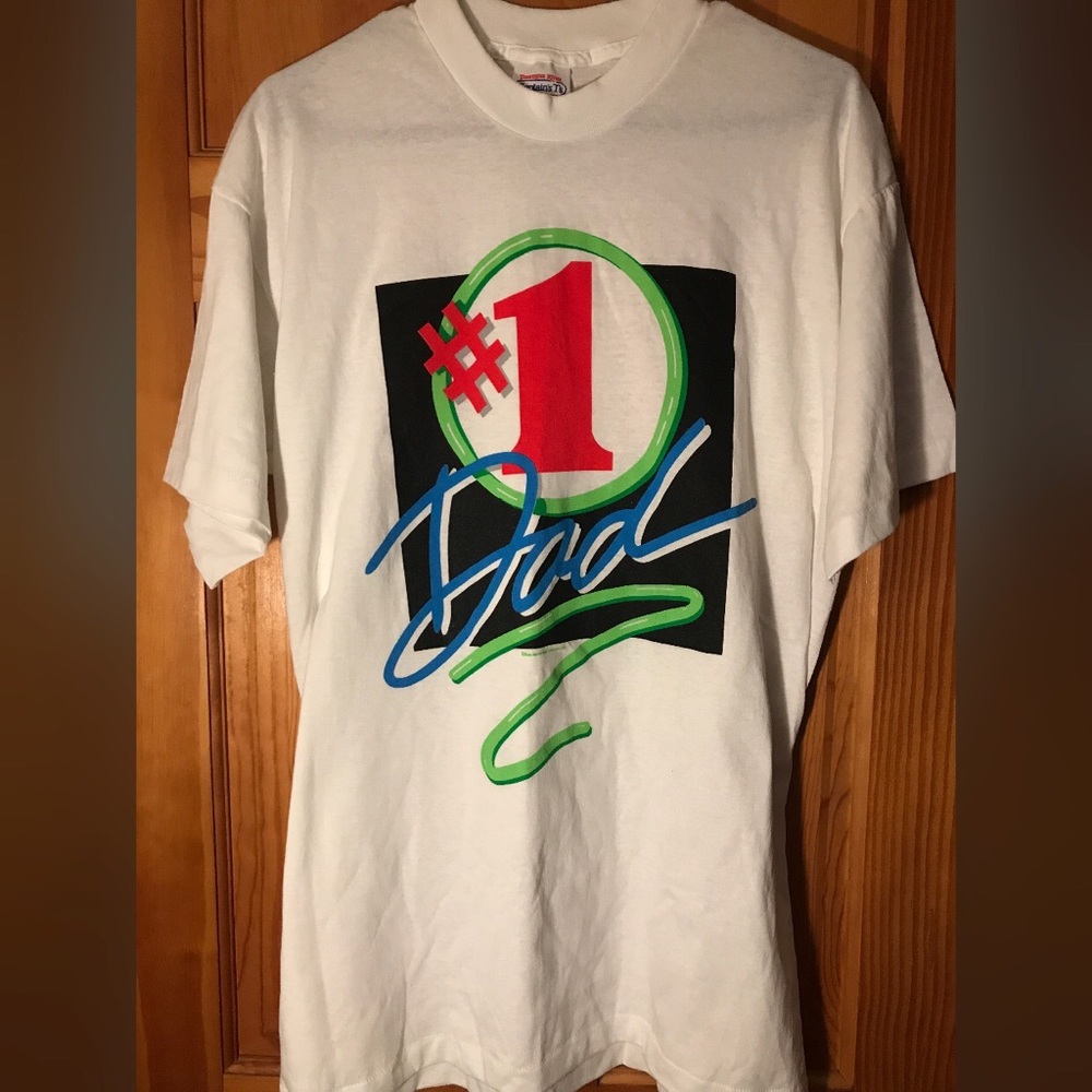 Vintage 90s #1 DAD Single Stitch 50/50 blend Retro